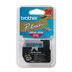 Brother Cinta para etiquetas - 9.40mm Ancho - Térmica - Azul - 1 Solamente CINTA NEGRO SOBRE AZUL 9MM X 8M