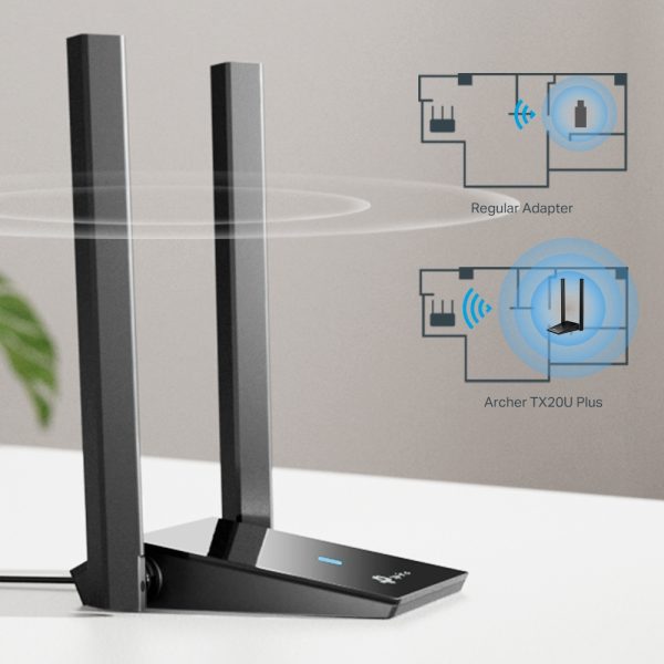 AX1800 DUAL ANTENNAS HIGH GAIN WIRELESS USB ADAPTER - Image 5