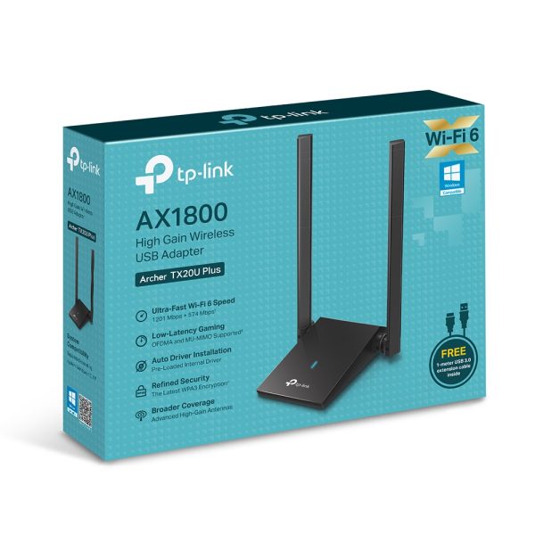 AX1800 DUAL ANTENNAS HIGH GAIN WIRELESS USB ADAPTER - Image 6