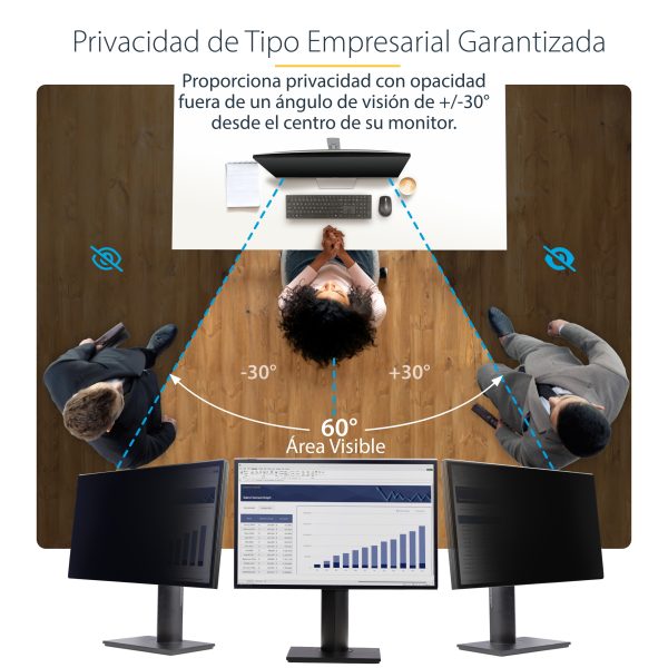 Filtro de Privacidad 16:10 para Monitor de 24" - Colgante - Protector Acrílico de Pantalla - Ángulo de Visión de +/- 30° - Brillante FILTRO DE PRIVACIDAD 16:10para Monitor de 24 Colgante - Image 9