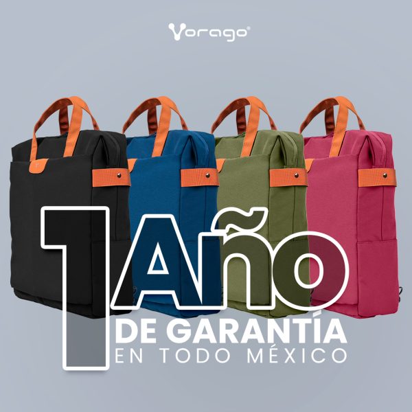 MOCHILA VORAGO BP-301 VINTAGE D OBLE USO LAPTOP 15.6 VERDE - Image 5