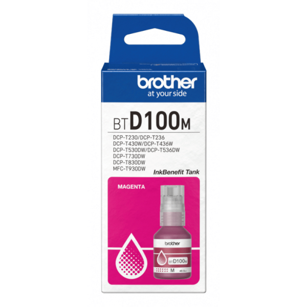 Brother (BTD100M) Funda de lente BOTELLA DE TINTA MAGENTAultra alto rendimiento 5000 pag - Image 2