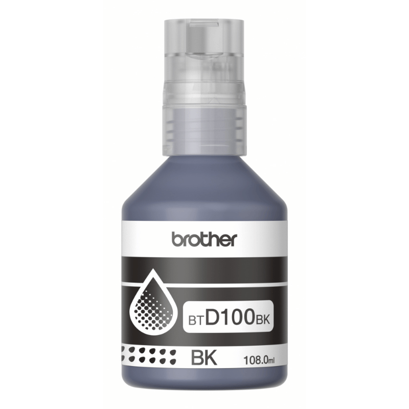 Brother (BTD100BK) Funda de lente BOTELLA DE TINTA NEGRO ULTRA ALrendimiento 7500 pag
