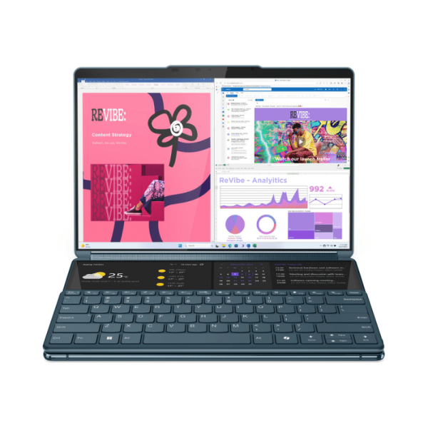 Computadora portátil 2 en 1 Convertible - Lenovo Yoga Book 9 13IMU9 83FF001PLM 33.8cm (13.3") Pantalla Táctil - 2.8K - Intel Core Ultra 7 155U - Intel Evo Platform - 16GB - 1TB SSD - Español Teclado - Intel Chip - 2880 x 1800 - Windows 11 Home Single Language - Intel - Eyesafe - Cámara Frontal/Cámara Web - IEEE 802.11ax Wireless LAN Standard NB YOGABOOK9 13.3 13IMU9 ULTRA7-155U 16GB 1TB SSD TOUCH WIN1 - Image 2