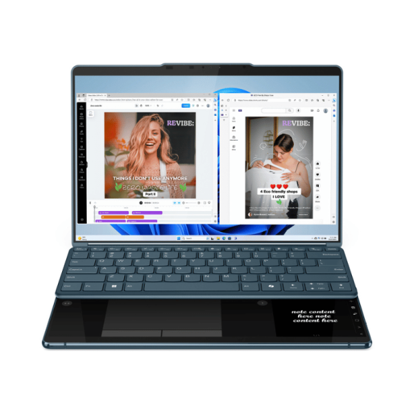 Computadora portátil 2 en 1 Convertible - Lenovo Yoga Book 9 13IMU9 83FF001PLM 33.8cm (13.3") Pantalla Táctil - 2.8K - Intel Core Ultra 7 155U - Intel Evo Platform - 16GB - 1TB SSD - Español Teclado - Intel Chip - 2880 x 1800 - Windows 11 Home Single Language - Intel - Eyesafe - Cámara Frontal/Cámara Web - IEEE 802.11ax Wireless LAN Standard NB YOGABOOK9 13.3 13IMU9 ULTRA7-155U 16GB 1TB SSD TOUCH WIN1 - Image 3