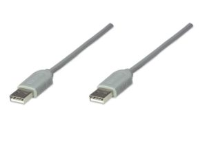 CABLE USB A-A 1.8M, GRIS .                               .