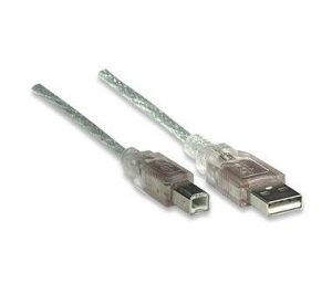 CABLE USB A-B 4.5M IMPRESORA PLATA PLATA                           .