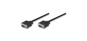 Manhattan Cable de Video para Monitor SVGA 8mm, VGA (D-Sub) Macho - VGA (D-Sub) Macho, 11 Metros, Negro MONITOR PANTALLA                .