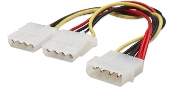 CABLE ALIMENTACION DIVISOR Y MOLEX 4 PINES A DUAL MOLEX HEMBRA MOLEX 4 PINES A DUAL MOLEX HEMBRA