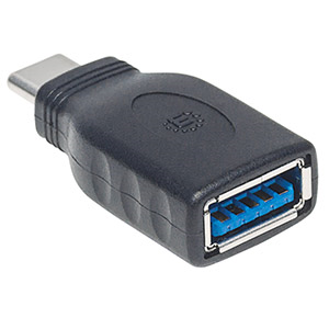 Manhattan Adaptador USB C Macho - USB A Hembra, Negro A USB TIPO A A 3.1 MACHO-HEMBRA