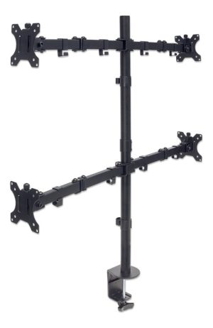 Manhattan Soporte para 4 Monitores 13" - 32", hasta 32Kg, Negro A 32  ESCRITORIO