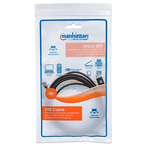 Cable Manhattan USB-C a USB-C, 1m, Macho a Macho, Negro, 10 Gbps  GENERACION 2 5A MACHO-MACHO NEGRO