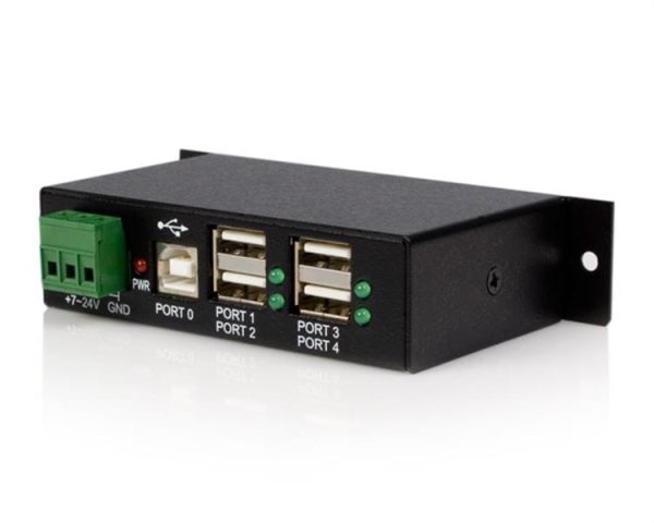 StarTech.com Robusto Concentrador USB 2.0, 4 Puertos, 480 Mbit/s, Negro REFORZADO INDUSTRIAL ALIMENTACIó.