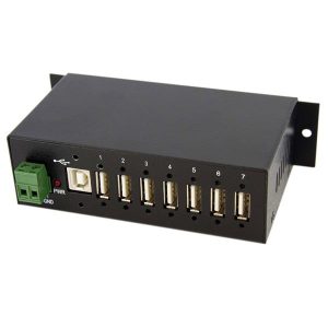 Resistente StarTech.com Concentrador USB 2.0, 7 Puertos, 480 Mbit/s, Negro PUERTOS USO INDUSTRIAL MONTAR   .