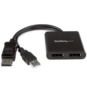 StarTech.com Splitter Multiplicador DisplayPort 1.2 - 2x DisplayPort, Negro 2 PUERTOS DISPLAYPORT HUB MST   .