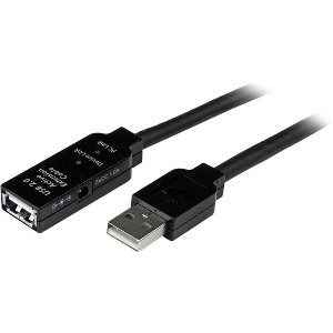 StarTech.com Cable USB A Macho - USB A Hembra, 10 Metros, Negro USB 2.0 ACTIVO AMPLIFICADO M H