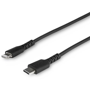 Cable USB StarTech.com RUSBCLTMM1MB - USB-C a Lightning - 1 M - Fibra Aramida - Negro COLOR NEGRO - CERTIFICADO MFI