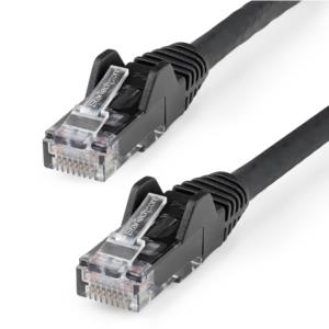 CABLE ETHERNET CAT 6 DE 2M LSZH PATCH UTP SIN ENGANCHES NEGRO