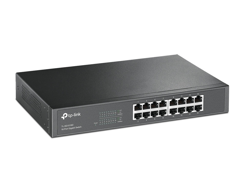 Switch TP-Link Gigabit Ethernet TL-SG1016D, 16 Puertos 10/100/1000Mbps, 32Gbit/s, 8000 Entradas ? No Administrable SIN ADMINISTRACION ESCRITORIO/RACK - Image 3