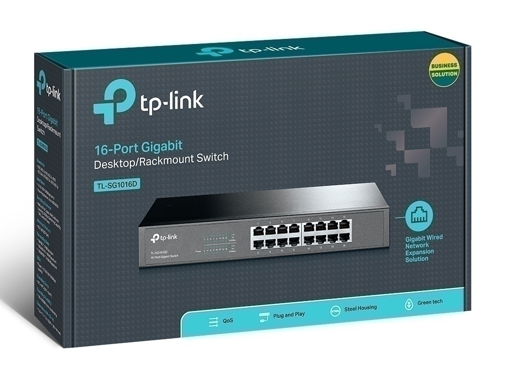 Switch TP-Link Gigabit Ethernet TL-SG1016D, 16 Puertos 10/100/1000Mbps, 32Gbit/s, 8000 Entradas ? No Administrable SIN ADMINISTRACION ESCRITORIO/RACK - Image 5