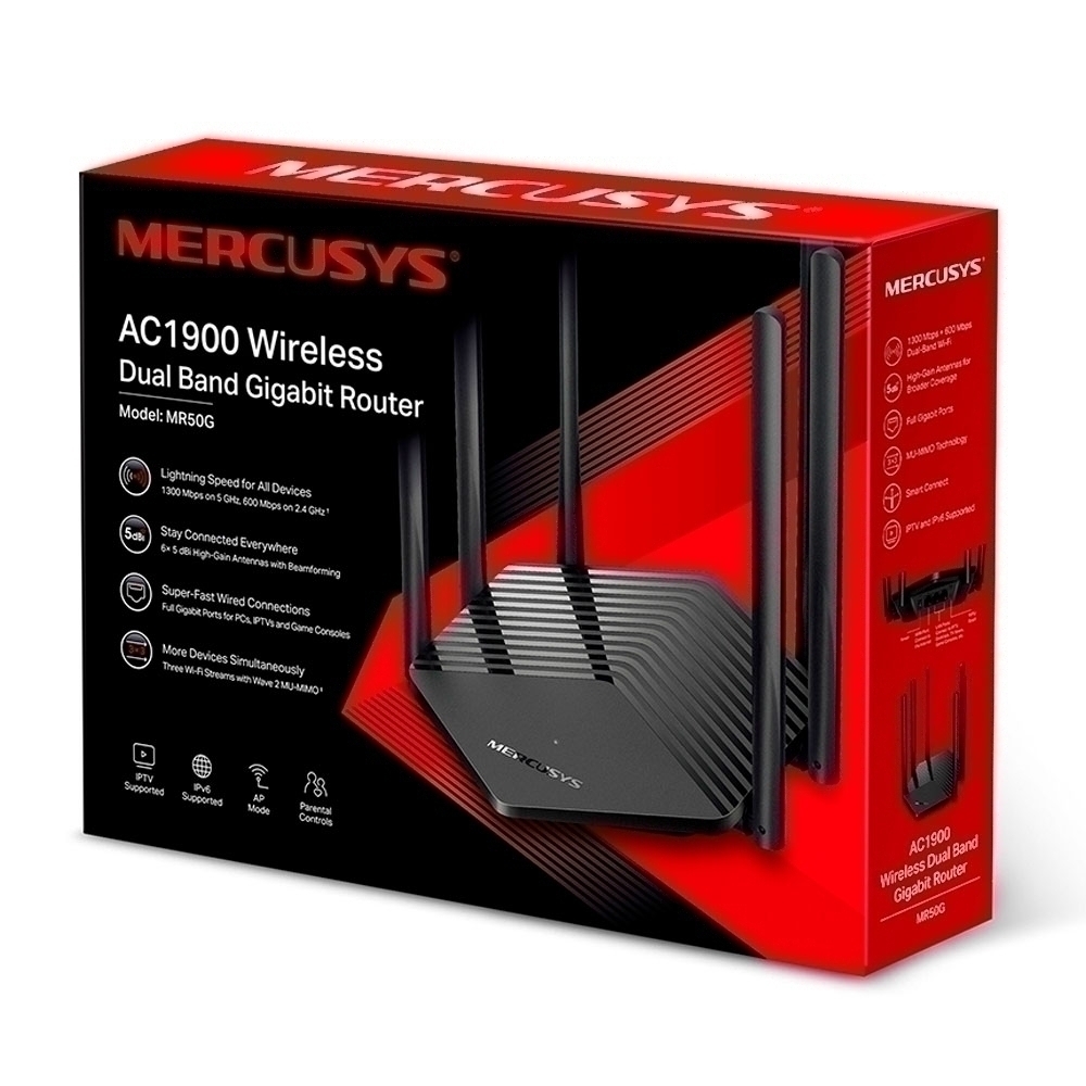MERCUSYS ROUTER INALAMBRICO GIGABIT DE DOBLE BANDA AC1900 - Image 2