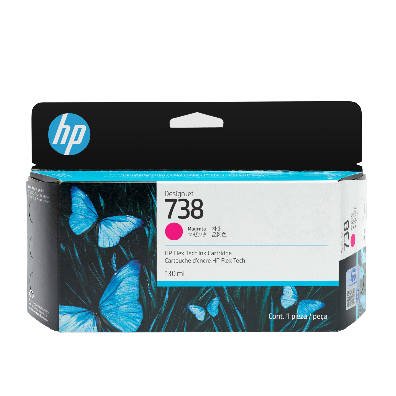 HP 738 MAGENTA 130ML TINTA AMPLIO FORMATO 498N6A