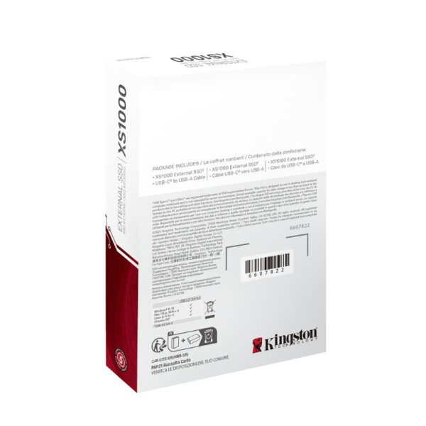 SSD ESTADO SOLIDO KINGSTON PORTATIL 2TB XS1000 USB 3.2 GEN 2 - Image 4
