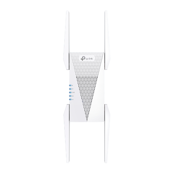 TP-Link RE815XE Tribanda IEEE 802.11 a/b/g/n/ac/ax 5.27Gbit/s Extensor de alcance inalámbrico - 2.40GHz, 5GHz, 6GHz - 4 x Antena(s) externa - Externo - Tecnología MIMO - 1 x Red (RJ-45) - Gigabit Ethernet - 23W - Alámbrico REPETIDOR WIFI 6E MESH AXE5400