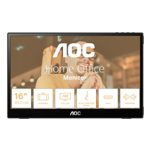 AOC MOBILE MONITOR  IPS  15.6IN 1920 X1080 60HZ  1 XTYPEC FOR SIGN AOC MOBILE MONITOR  IPS  15.6IN1920 x1080 60Hz 1 xTypeC for sign