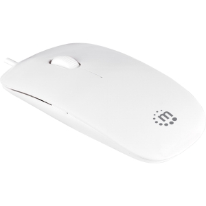 Manhattan Mouse 177627 - Mini Ratón Óptico Silueta MOUSE RATON SILHOUETTE OPTICO USB 1000 DPI BLANCO